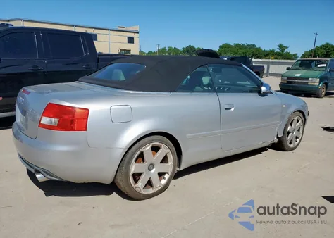 2005 Audi S4 Quattro Cabriolet z USA, uszkodzony, nr VIN WUARL48H15K901778